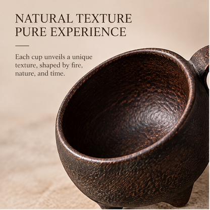 FEASTORI Umber Tripod Ring-Handle Art Mug
