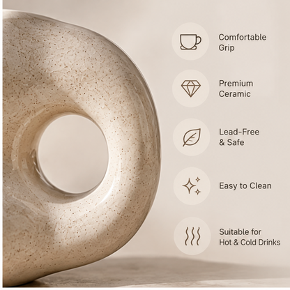 FEASTORI Sand Sculptural Loop Ceramic Mug