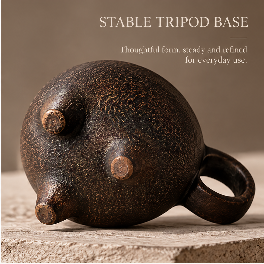 FEASTORI Umber Tripod Ring-Handle Art Mug