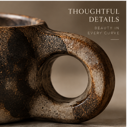 FEASTORI Bronze Ring-Handle Stoneware Cup